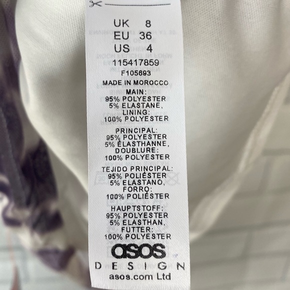 ASOS Floral Mini Dress size 4 - Picture 3 of 5